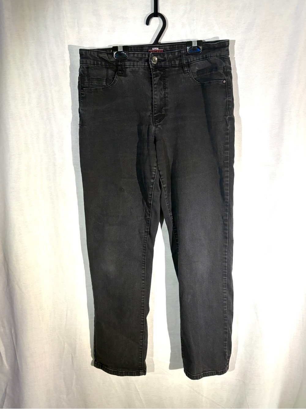 Denim Santana Jeans | Charcoal Grey | Slim Straight | Size 12